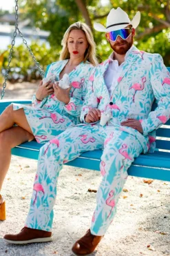 El Flamenco - Tropical Flamingo Print Suit