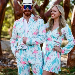 El Flamenco - Tropical Flamingo Print Suit
