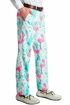 El Flamenco - Tropical Flamingo Print Pants