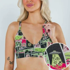 The Area 51 - Retro-Futuristic Alien Boob Hammock™ Plunge Bralette