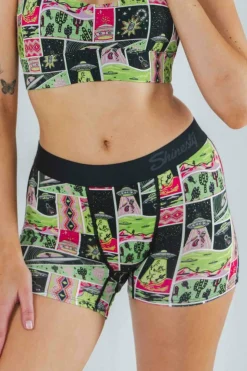 The Area 51 - Retro-Futuristic Alien Women’s Boxers