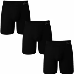 The Ash and Ember - Long Leg Black Ball Hammock® Pouch Underwear With Fly 3 Pack