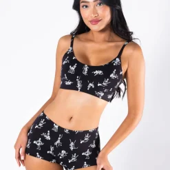 The Bare Back Bones - Glow in the Dark Skeletons Boob Hammock™ Scoop Bralette