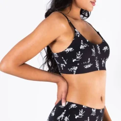 The Bare Back Bones - Glow in the Dark Skeletons Boob Hammock™ Scoop Bralette