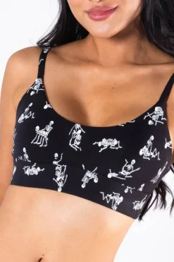 The Bare Back Bones - Glow in the Dark Skeletons Boob Hammock™ Scoop Bralette