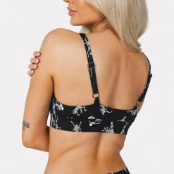 The Bare Back Bones - Glow In The Dark Skeletons Boob Hammock™ Plunge Bralette