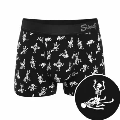 The Bare Back Bones - Glow in the Dark Skeletons Ball Hammock® Pouch Trunks Underwear