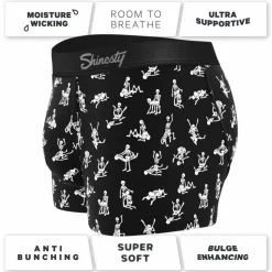 The Bare Back Bones - Glow in the Dark Skeletons Ball Hammock® Pouch Trunks Underwear