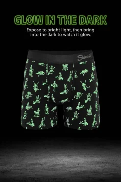 The Bare Back Bones - Glow in the Dark Skeletons Ball Hammock® Pouch Trunks Underwear