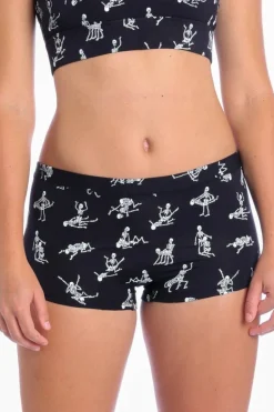 The Bare Back Bones - Glow in the Dark Skeletons Modal Boyshort Underwear