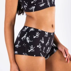 The Bare Back Bones - Glow in the Dark Skeletons Modal Boyshort Underwear