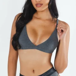 The Basalt - Heather Charcoal Boob Hammock™ Triangle Bralette
