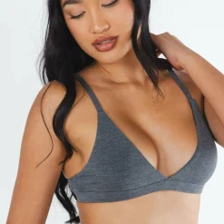 The Basalt - Heather Charcoal Boob Hammock™ Triangle Bralette