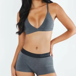 The Basalt - Heather Charcoal Boob Hammock™ Triangle Bralette