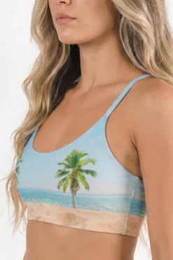The Beach Please - Palm Tree Boob Hammock™ Scoop Bralette