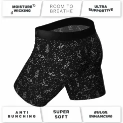 The Big Bang - Glow In The Dark Constellation Ball Hammock® Boxer - Long Leg