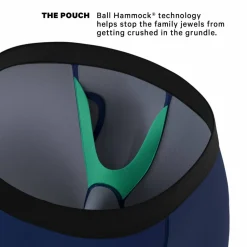 The Big Blue - Long Leg Ball Hammock® Pouch Underwear With Fly 7 Pack