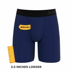 The Big Blue - Long Leg Ball Hammock® Pouch Underwear With Fly 7 Pack