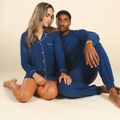 The Big Blue - Navy SleepDeep™ Men’s Long Sleeve Pajama Shirt