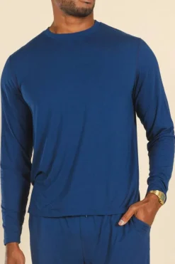 The Big Blue - Navy SleepDeep™ Men’s Long Sleeve Pajama Shirt
