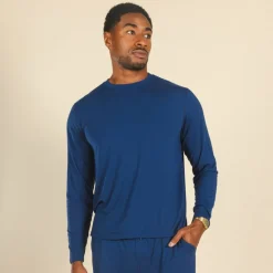 The Big Blue - Navy SleepDeep™ Men’s Long Sleeve Pajama Shirt