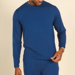 The Big Blue - Navy SleepDeep™ Men’s Long Sleeve Pajama Shirt