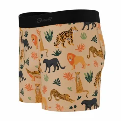 The Big Cat Conga - Safari Animals Youth Boxer Briefs