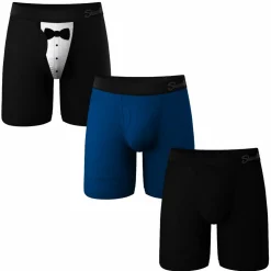 The Black Tie Wedding - Long Leg Ball Hammock® Pouch Boxers With Fly 3 Pack