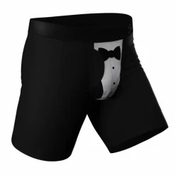 The 009 - Black Tuxedo Ball Hammock® Boxer - Long Leg