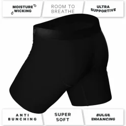 The 009 - Black Tuxedo Ball Hammock® Boxer - Long Leg