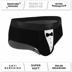 The 009 - Black Tuxedo Ball Hammock® Pouch Underwear Briefs
