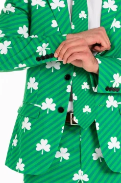 The Blarney Bagpiper - Diagonal Striped Clovers Suit
