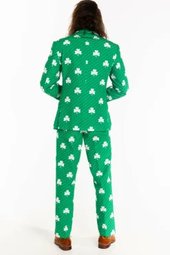 The Blarney Bagpiper - Diagonal Striped Clovers Suit