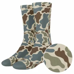 The Blender - Grey Duck Camo Heel Hammock™ Crew Socks