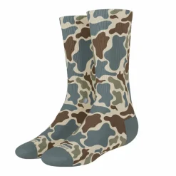 The Blender - Grey Duck Camo Heel Hammock™ Crew Socks