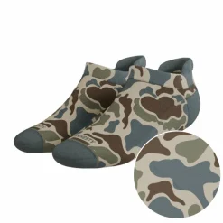The Blender - Grey Duck Camo Heel Hammock™ Ankle Socks