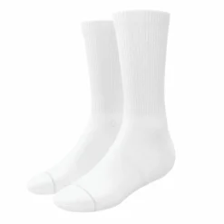 The Blizzard - Plain White Heel Hammock™ Crew Socks