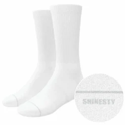The Blizzard - Plain White Heel Hammock™ Crew Socks