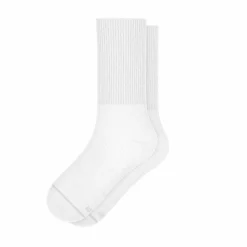 The Blizzard - Plain White Heel Hammock™ Crew Socks