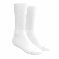 The Blizzard - Plain White Heel Hammock™ Crew Socks