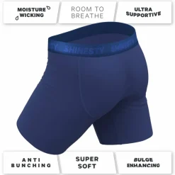 The Bloom Moon - Tonal Navy Ball Hammock® Boxer - Long Leg