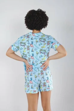 The Boat Drinks - Shinesty x Margaritaville® Button Down Short Pajama Set