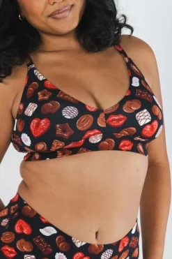 The Bonbons - Naughty Chocolate Boob Hammock™ Plunge Bralette