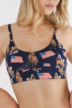 The Bootstraps & Chaps - Americana Cowboy Boob Hammock™ Scoop Bralette