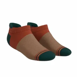 The Car Camper - Earth Tone Color Block Heel Hammock™ Ankle Socks