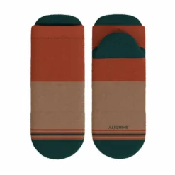 The Car Camper - Earth Tone Color Block Heel Hammock™ Ankle Socks