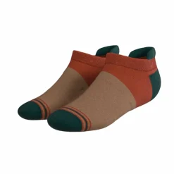 The Car Camper - Earth Tone Color Block Heel Hammock™ Ankle Socks