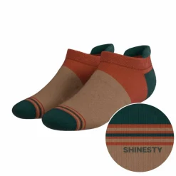 The Car Camper - Earth Tone Color Block Heel Hammock™ Ankle Socks
