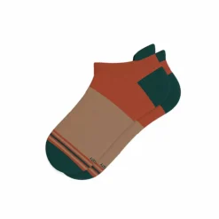 The Car Camper - Earth Tone Color Block Heel Hammock™ Ankle Socks