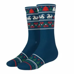 The Caribou Lous - Christmas Deer Heel Hammock™ Crew Socks